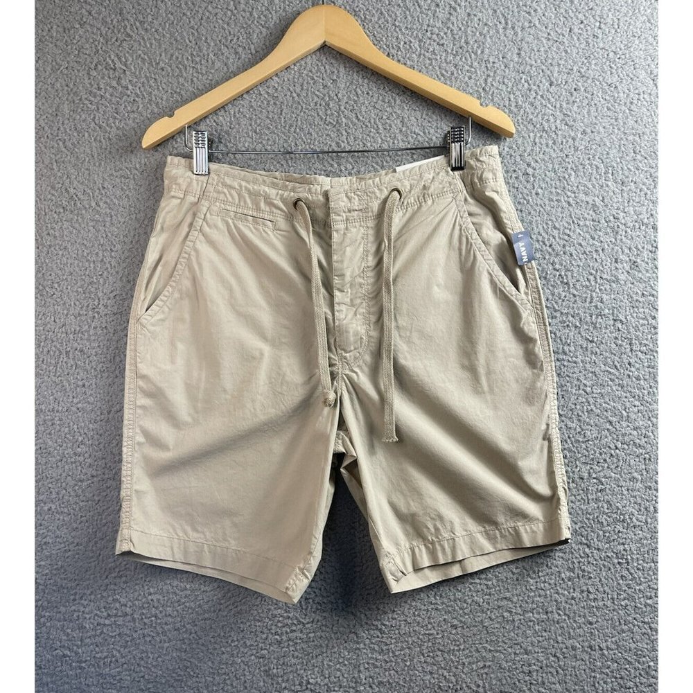 Old Navy Shorts Men's Small Tan Chino Khaki Draw String Casual Outdoor